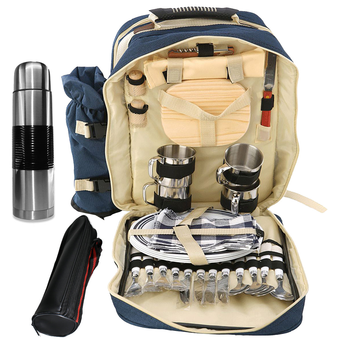 Picnic backpack for outlet 2 with flask