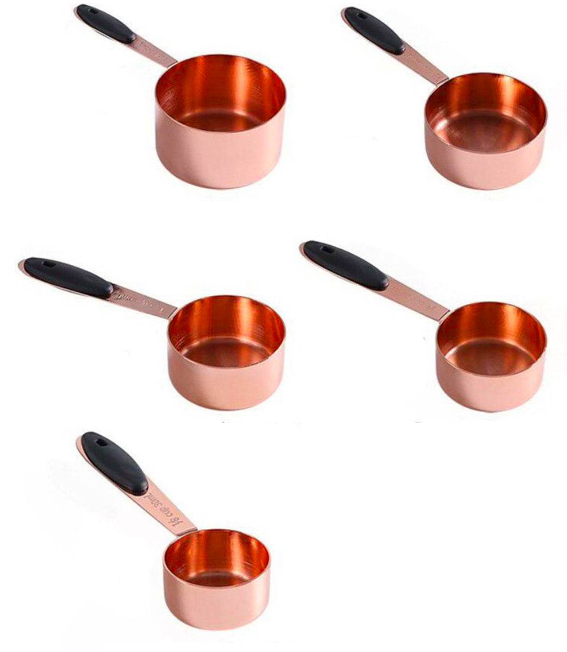 22-Piece Stainless Steel Measuring Cups and Spoons Set in Charcoal