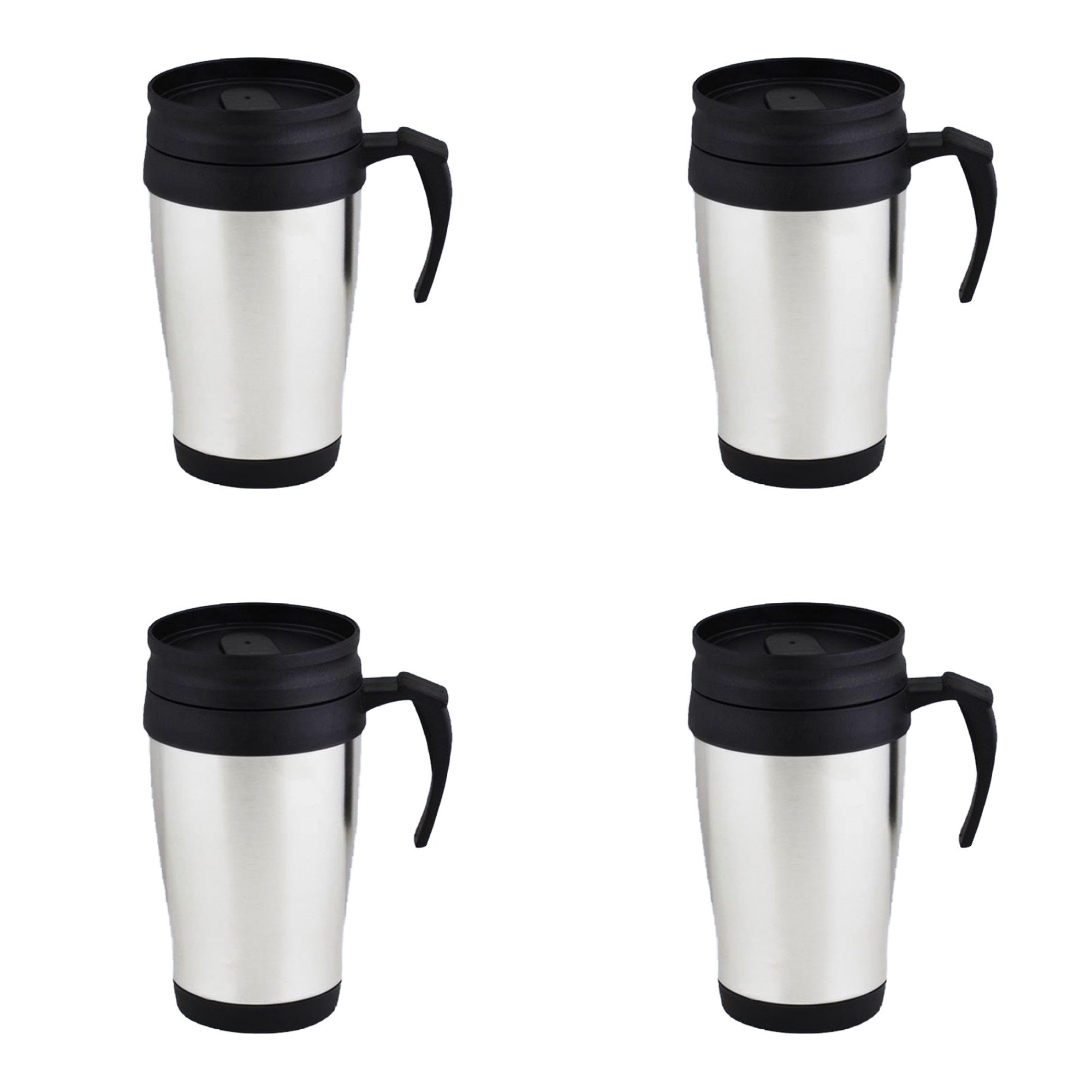 4 Pack 405ml Insulated Stainless Steel Hot and Cold Travel Mugs