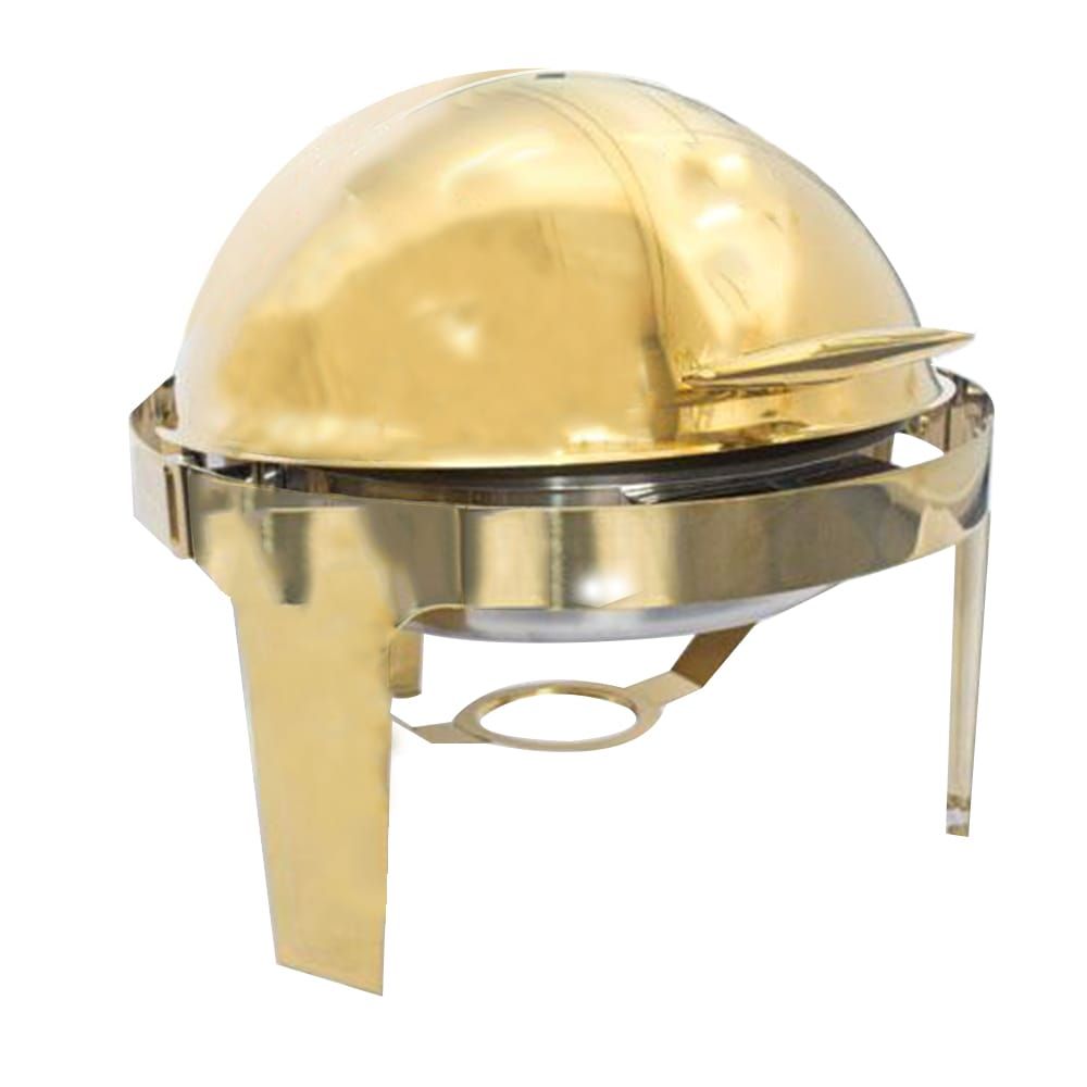 Roll Top Chafing Dish Round - Gold