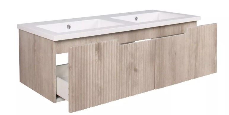 Bijiou Bathroom Cabinet Nautique 1200mm Oak Fluted