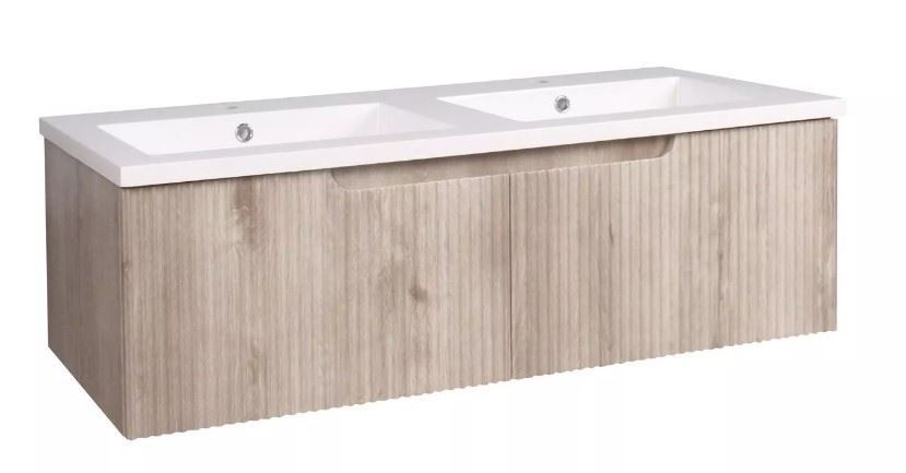 Bijiou Bathroom Cabinet Nautique 1200mm Oak Fluted