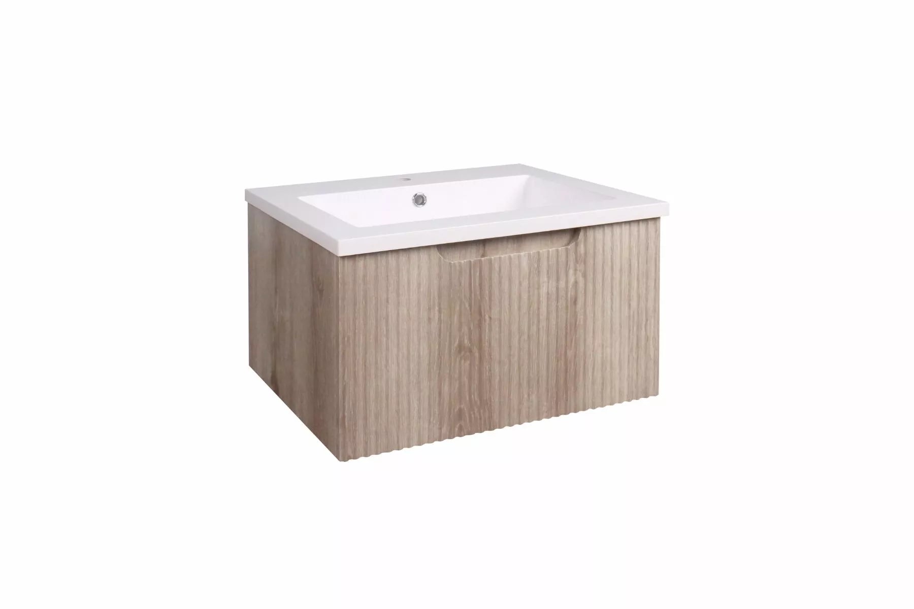 Bijiou Bathroom Cabinet Nautique 600mm Oak Fluted