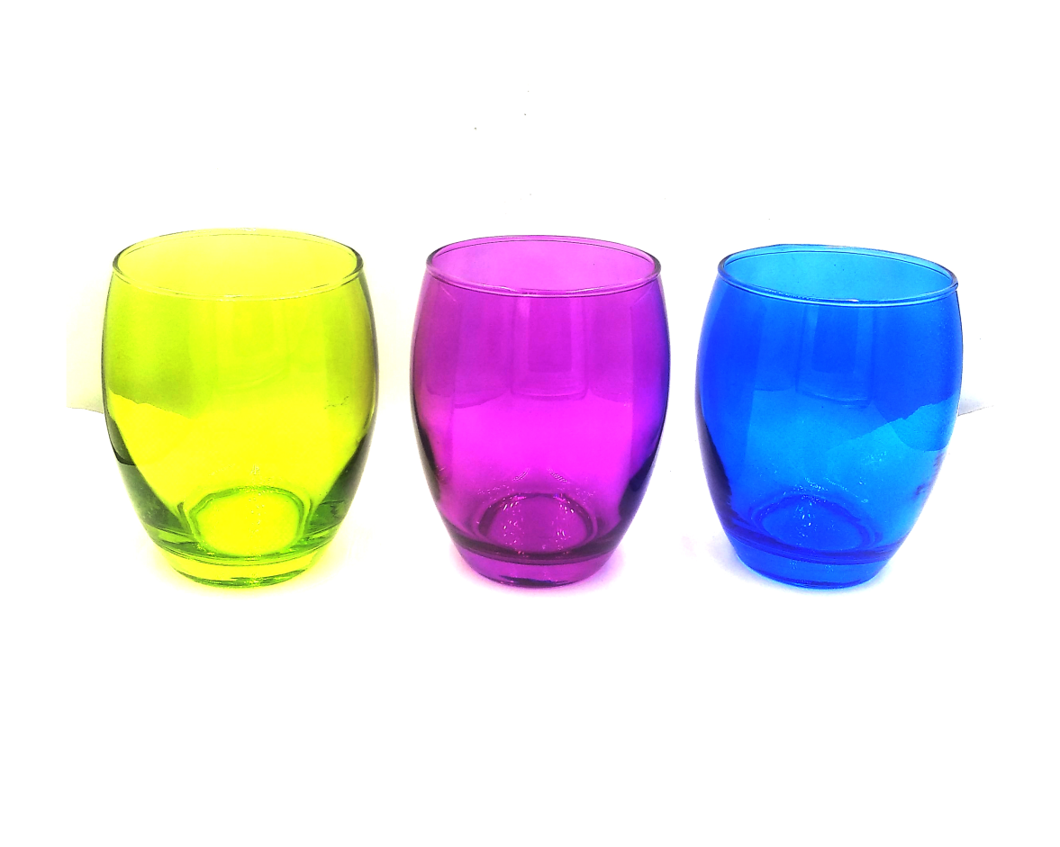 Colorful Water Glass 6 Pack