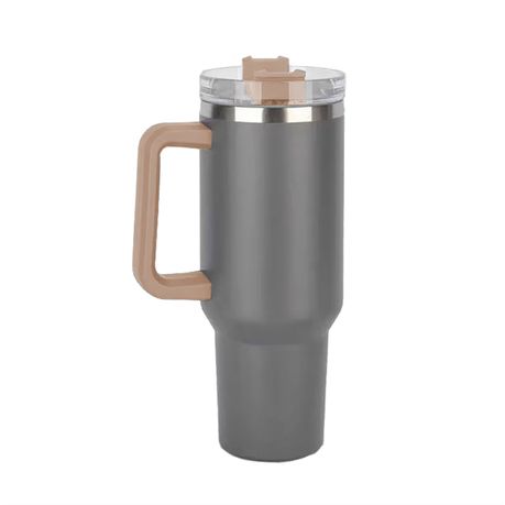 1.2l Stainless Steel Thermal Vacuum Travel Tumbler With Handle and Straw