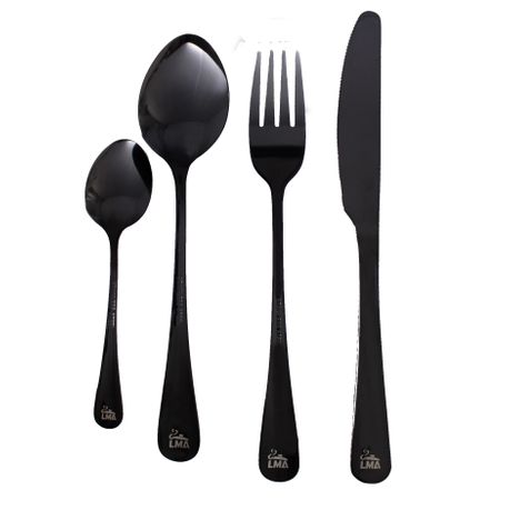 LMA Branded 24 Piece Stainless Steel Loose Cutlery Set