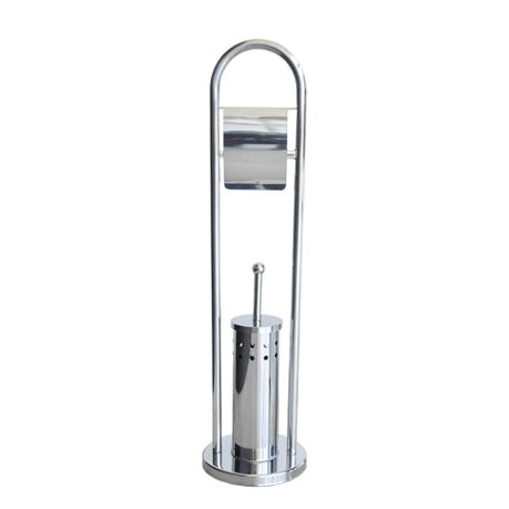 Stainless Steel Toilet Brush and Roll Holder Set