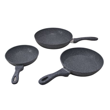 Convertible Granite Non-Stick Fry Pan 3 Piece Set - 20, 24 and 28cm