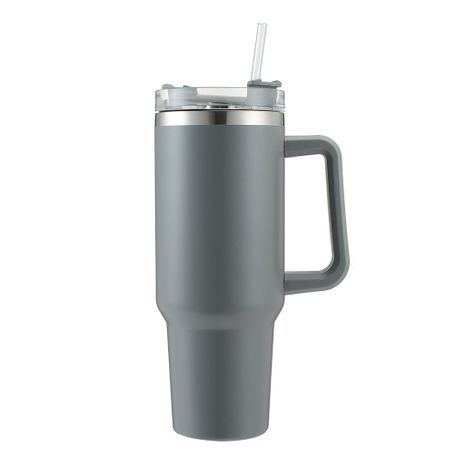 1.2l Stainless Steel Thermal Vacuum Travel Tumbler With Handle and Straw