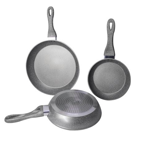 Convertible Granite Non-Stick Fry Pan 3 Piece Set - 20, 24 and 28cm