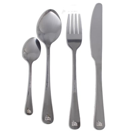 LMA Branded 24 Piece Stainless Steel Loose Cutlery Set