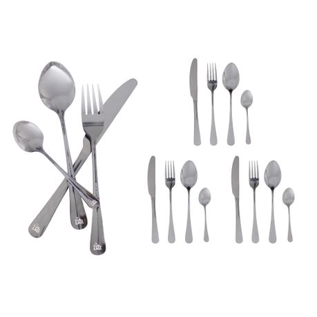 LMA Branded 24 Piece Stainless Steel Loose Cutlery Set