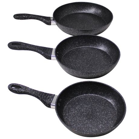 Convertible Granite Non-Stick Fry Pan 3 Piece Set - 20, 24 and 28cm