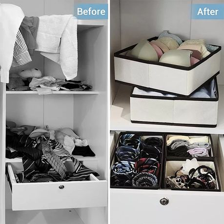 LMA 4 Piece Partitioned Collapsible Cloth Storage Organizers