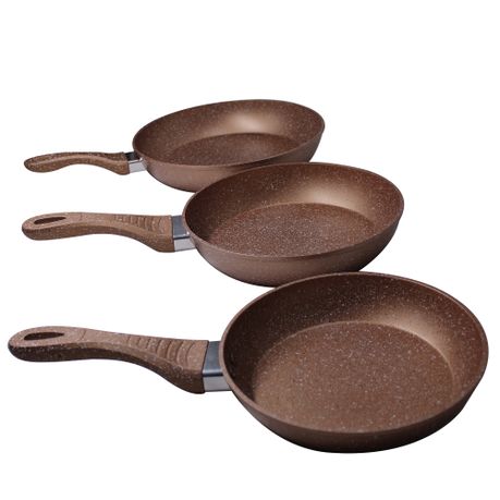 Convertible Granite Non-Stick Fry Pan 3 Piece Set - 20, 24 and 28cm