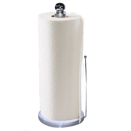 Stainless Steel Counter Top Paper Towel Holder with Tensioning Rod