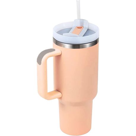 1.2l Tumbler with Handle and Straw Stainless Steel Thermal Vacuum Mug