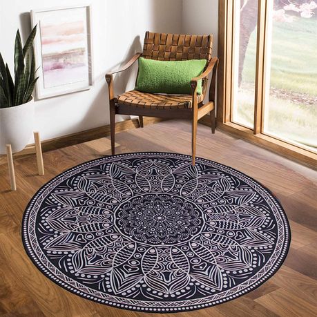 160cm Round LMA Branded 3D Printed Area Rug Lightweight - RM73