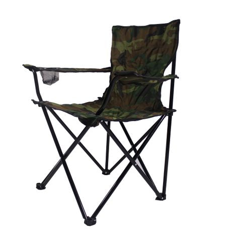 54x38x80cm Steel-Frame Folding Camping Chair With Cup Holder FX8895