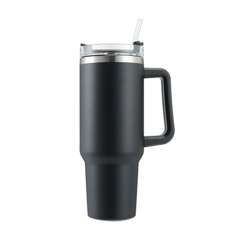 1.2l Stainless Steel Thermal Vacuum Travel Tumbler With Handle and Straw