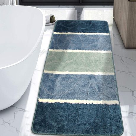 60x100cm 3 Piece Turkish Striped Toilet Mat & Cover Set with Non-Slip Under