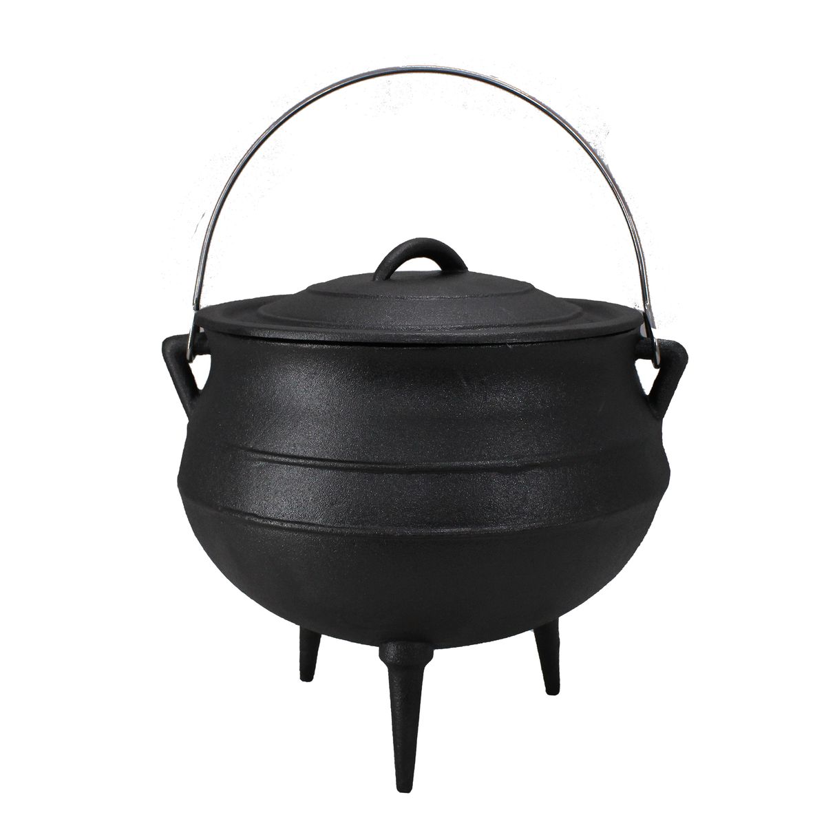 LMA 3-Foot Cast-Iron Potjie Set with Stoneware Bowls & Ladle - Size 3 / 8L