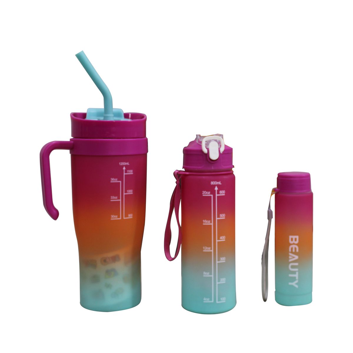 LMA 3 Piece Sporty Summer Water Bottle set