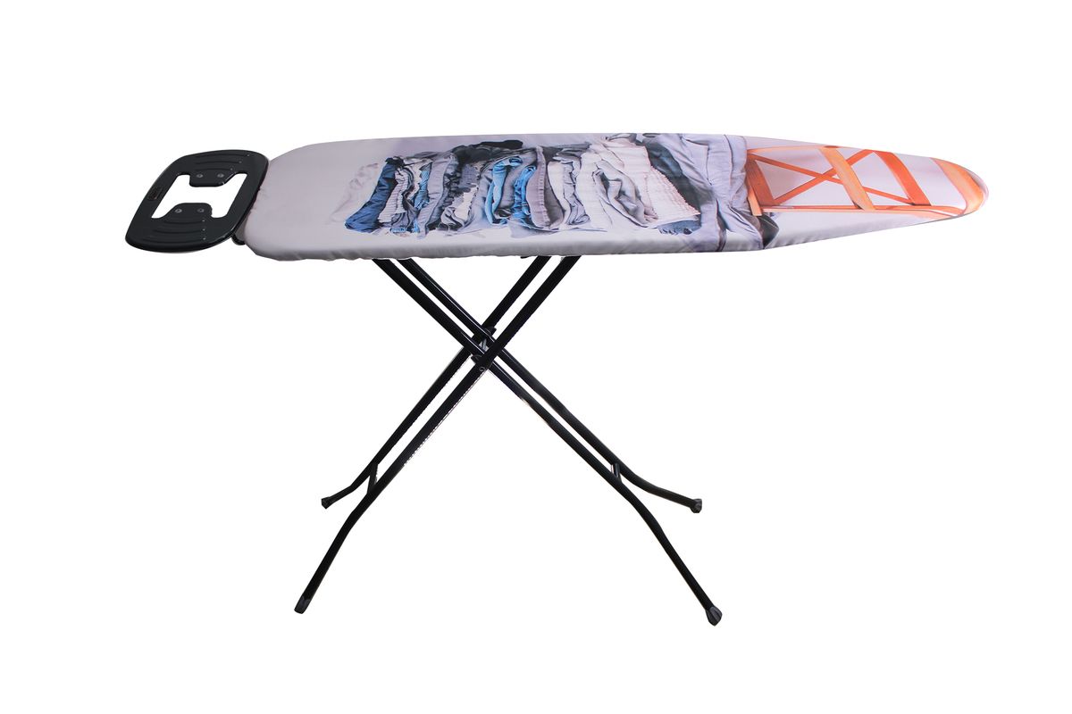 110x33cm Mesh Ironing Board with Safety Iron Rest - Laundry Print