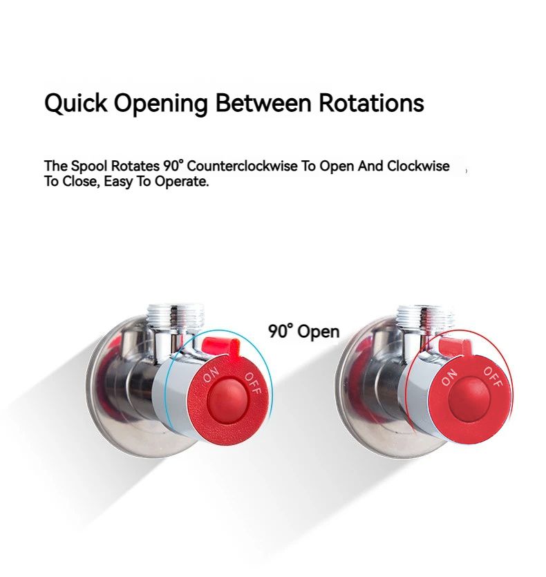 Set Of 2 Water Stop Filling Angle Valve with Flange