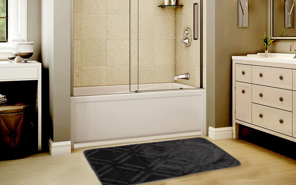 50x80cm 3 Piece Turkish Toilet Cover & Mat Set with PVC Non-Slip Backing